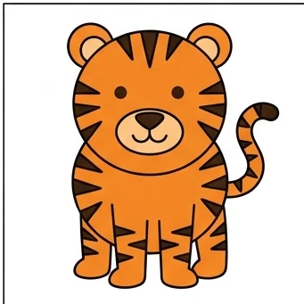 How to Draw a Tiger: Easy Step-by-Step Drawing Tutorial for Kids 10 How to Draw a Tiger Step 9