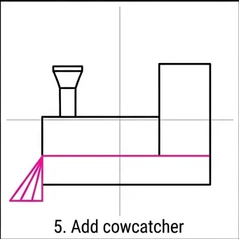 How to Draw a Train: Easy Step-by-Step Drawing Tutorial for Kids 6 How to Draw a Train Step 5