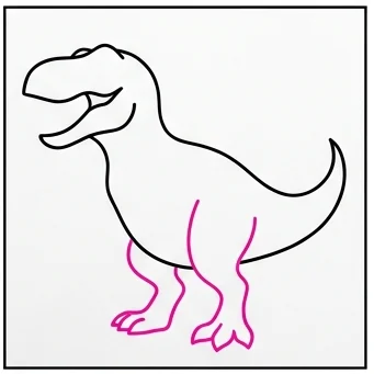 How to Draw a T-Rex: Easy Step-by-Step Drawing Tutorial for Kids 7 How to Draw a T-Rex Step 6