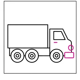 How to Draw a Truck: Easy Step-by-Step Drawing Tutorial for Kids 9 How to Draw a Truck Step 8